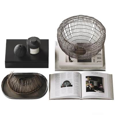 现代摆件组合 书籍报刊